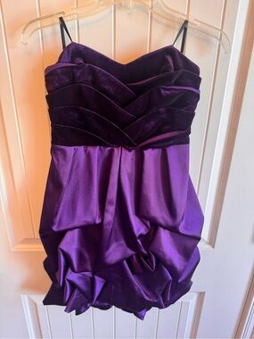 I.N. San Francisco Deep Purple Velvet Dress